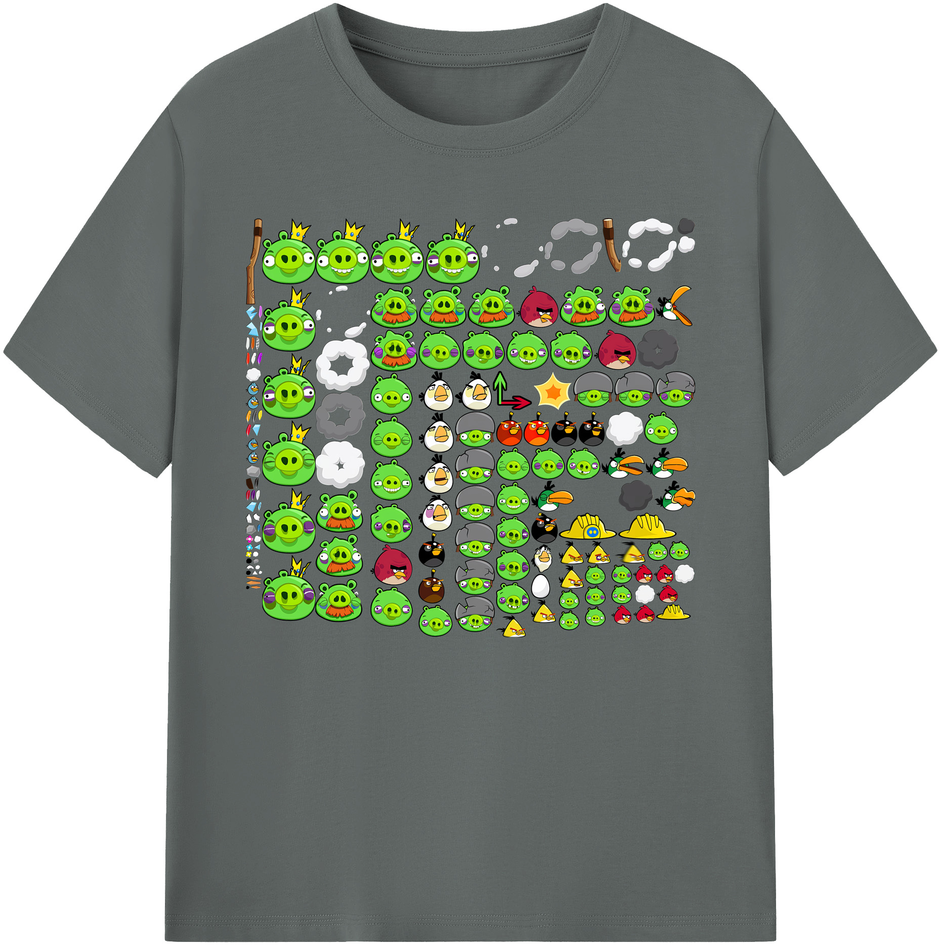 （画像用） Angry Birds アングリーバード 綿100％ メンズ半袖Tシャツ｜肌触りやわらか＆通気性